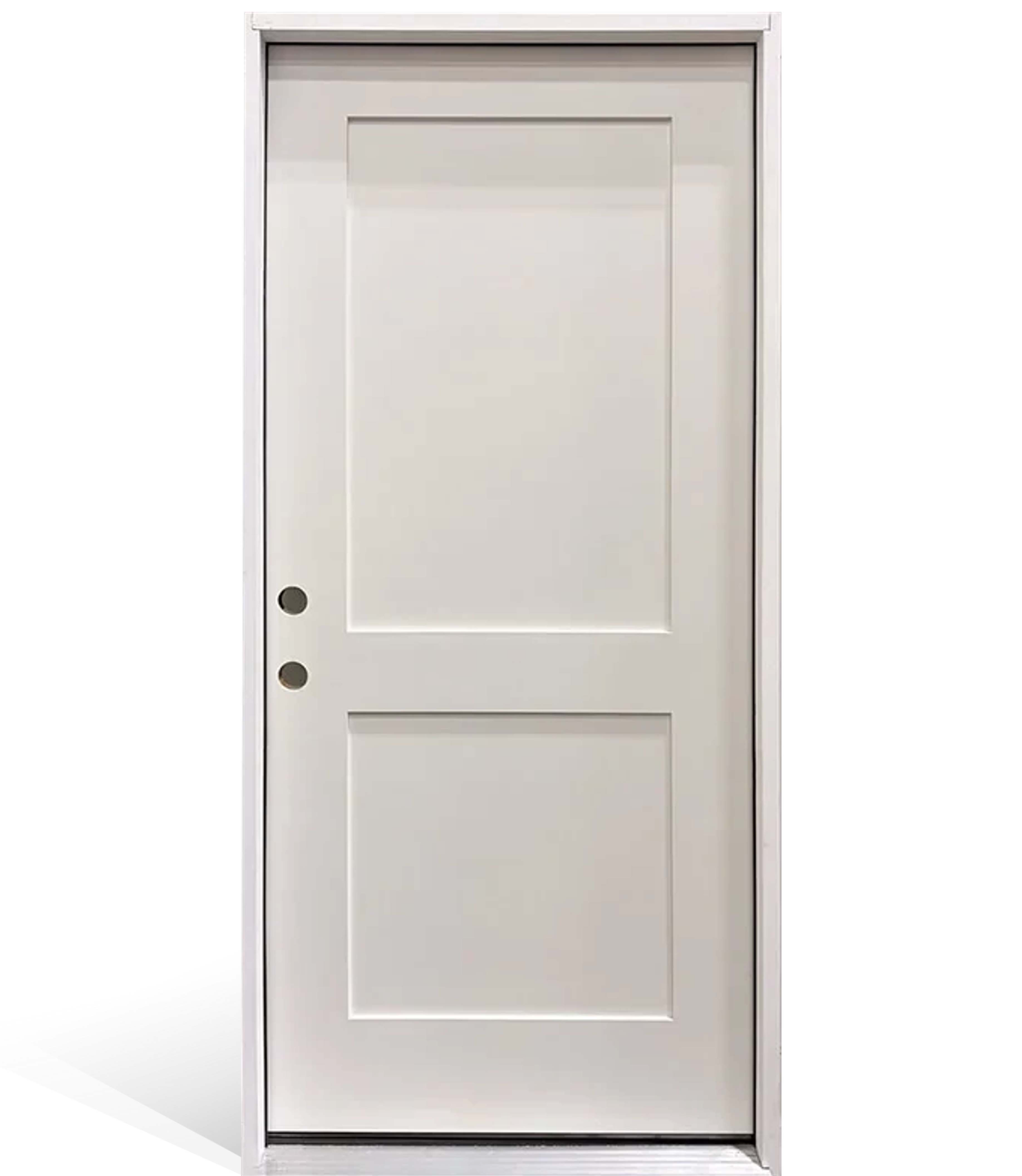 Fiberglass 2 Panel Shaker Exterior Entry Door 9124 product image